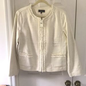Talbots Cream Tweed Jacket NWT
